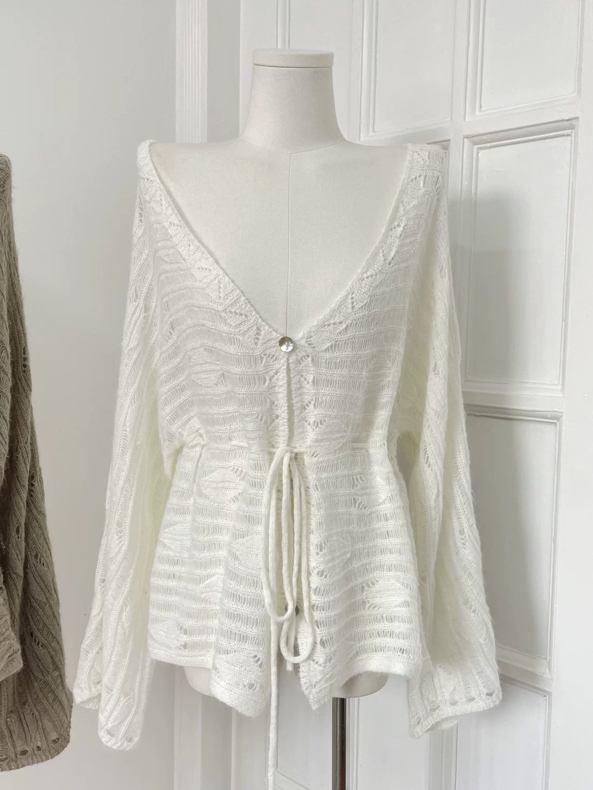 モヘアクロシェニットチュニック