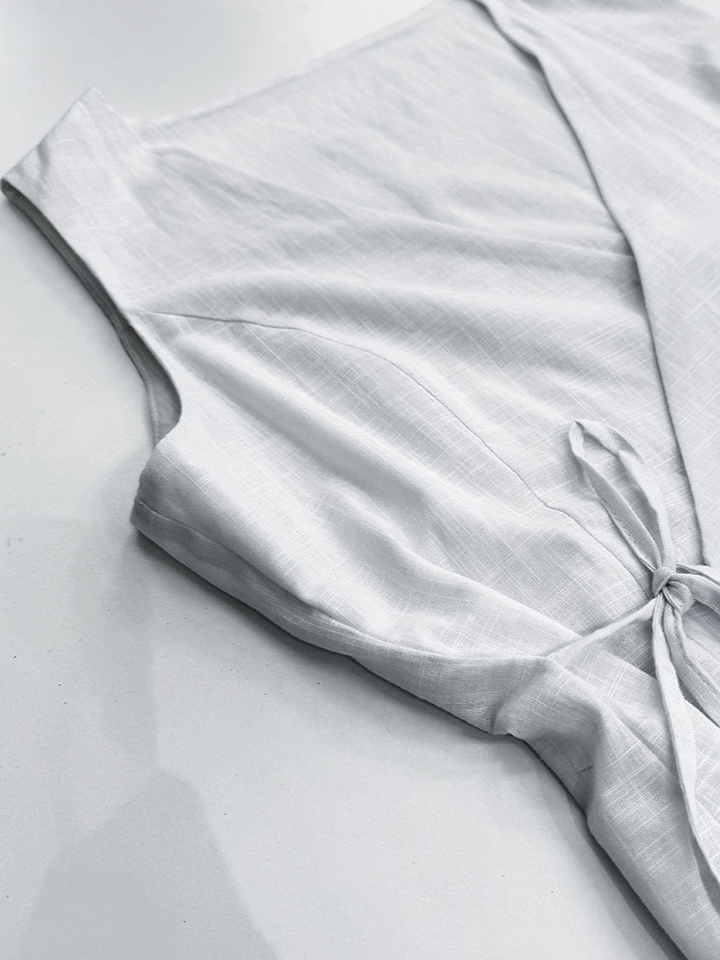 スリーブレスカシュクールミニワンピース