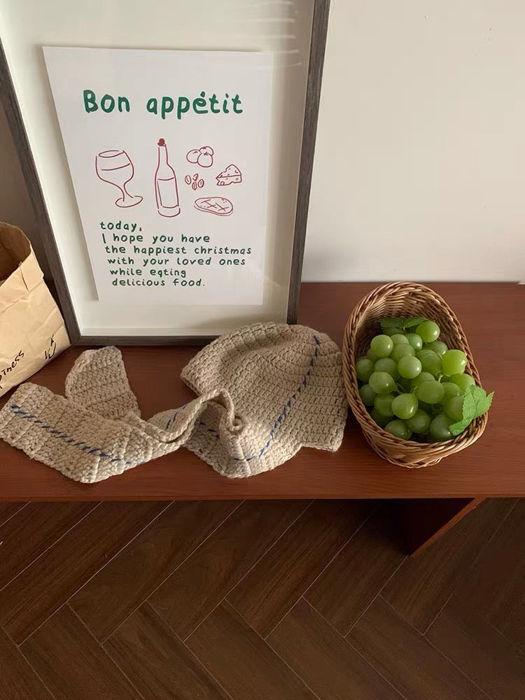 ロングイヤーフラップニットハット