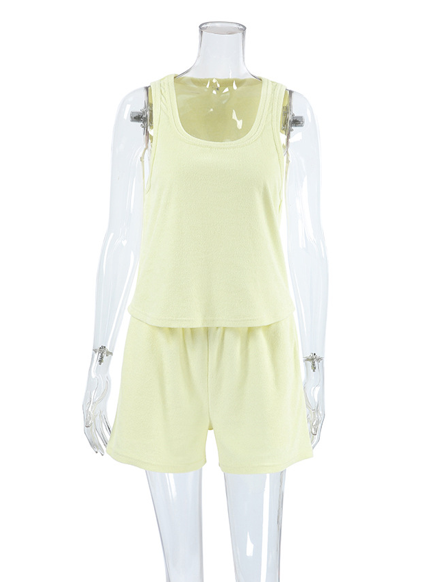 テリータンクトップショートパンツセット