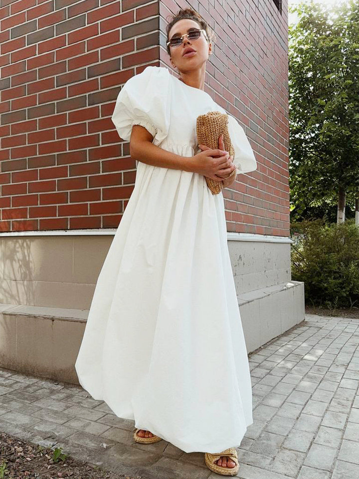 コットンギャザーバルーンワンピース