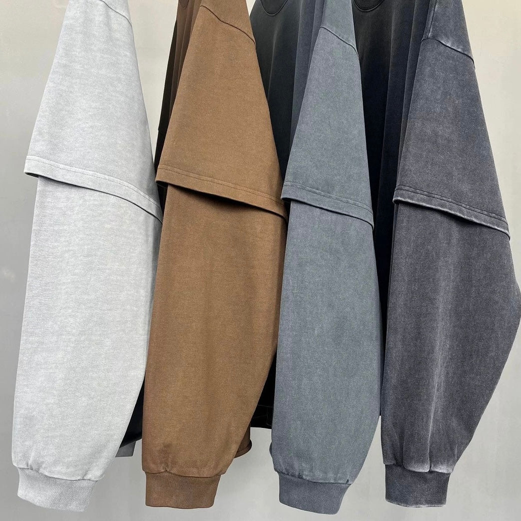 ヴィンテージライク12オンスレイヤードスリーブプルオーバー