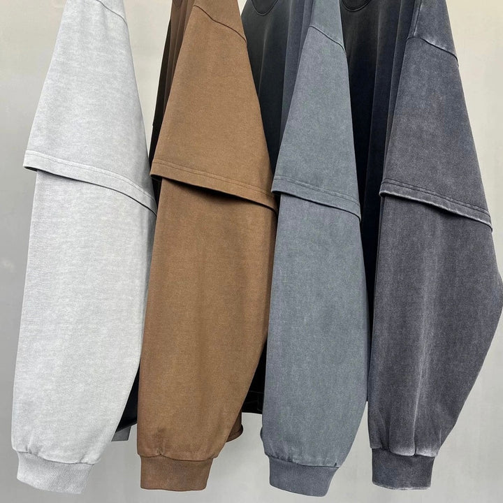 ヴィンテージライク12オンスレイヤードスリーブプルオーバー