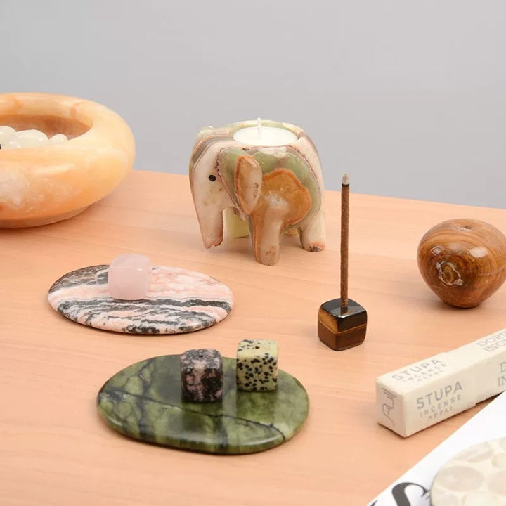 天然石インセンスホルダー+プレートセット