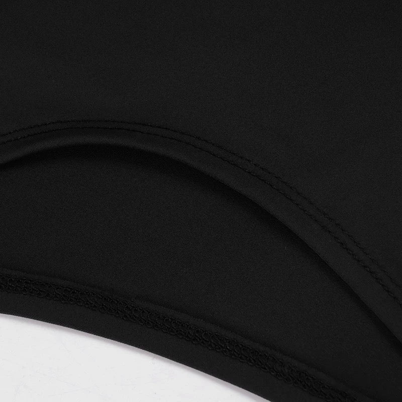 ビーズ付きディープネックボディースーツ