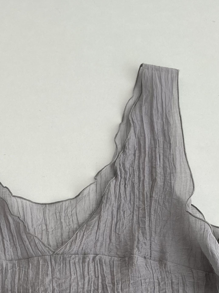 スカーフ付きテクスチャーワンピース