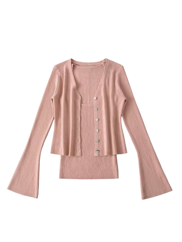 シェルボタンリブニットアサンブル