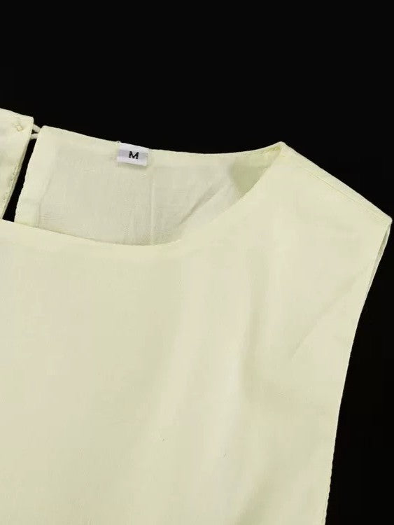 ハーフギャザータンクトップショートパンツセット