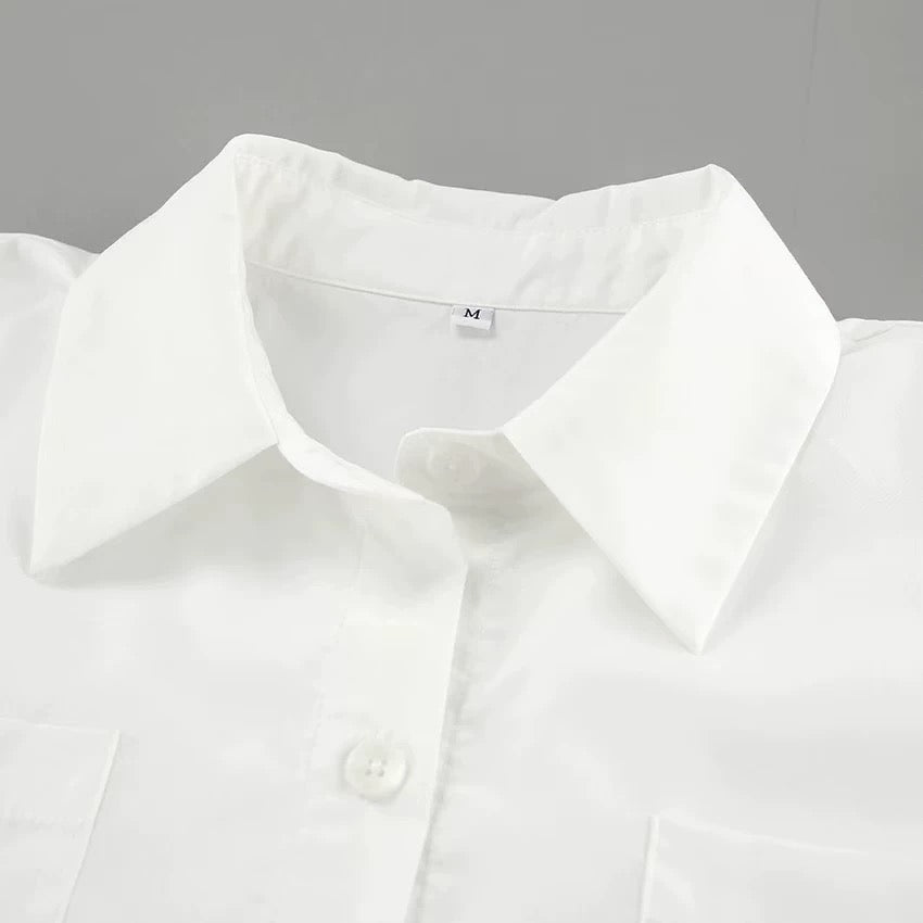 フロントスリットシャツマキシワンピース