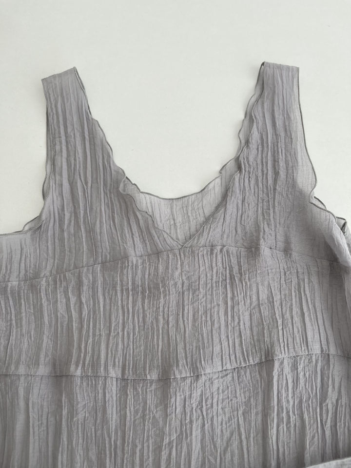 スカーフ付きテクスチャーワンピース