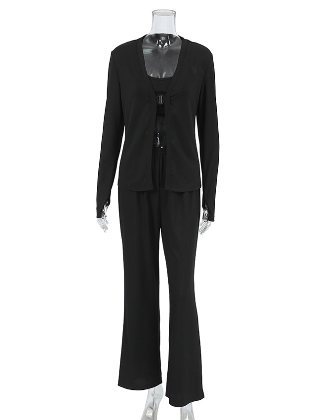 フィンガーホールカーディガン3ピースセット