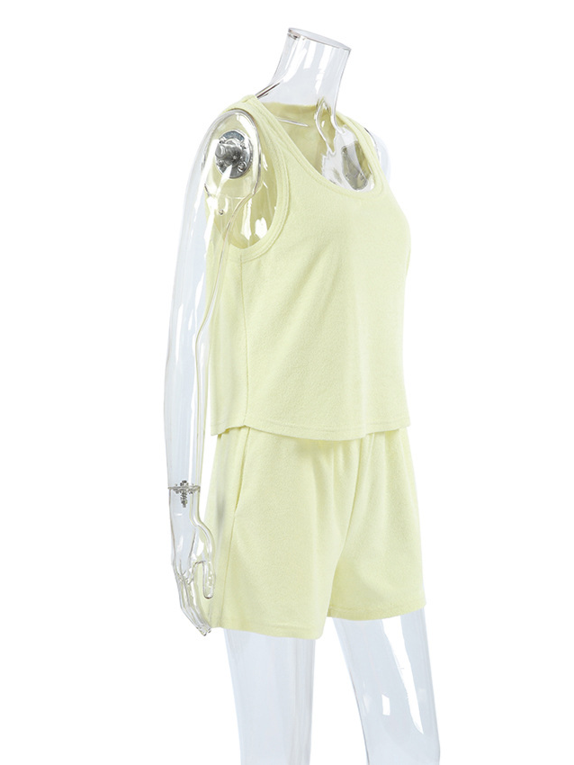 テリータンクトップショートパンツセット