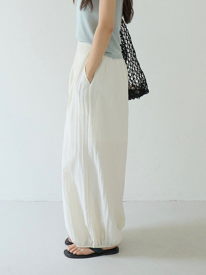 バンブーテクスチャーバルーンパンツ
