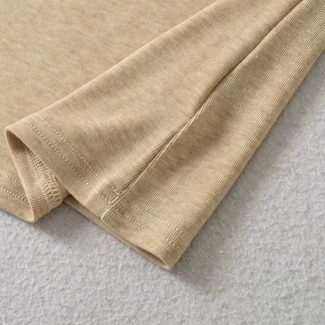 ベーシックソリッドカラータートルネックトップス