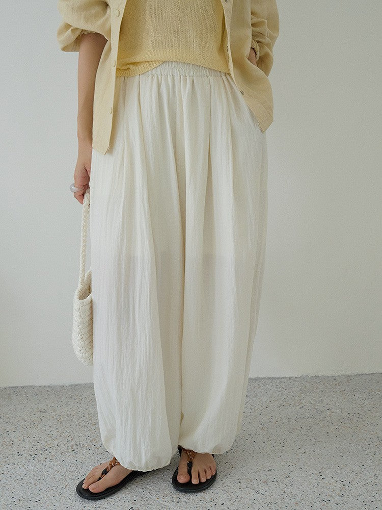 バンブーテクスチャーバルーンパンツ