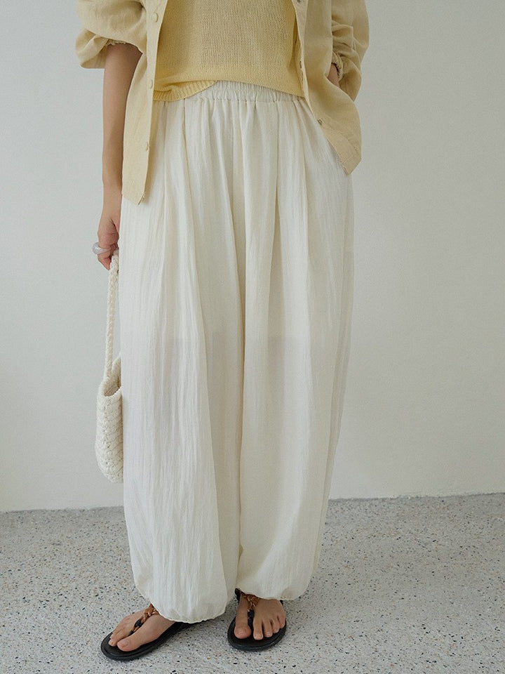 バンブーテクスチャーバルーンパンツ