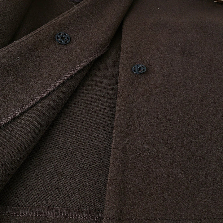 シェルベルト付きノーカラージャケット