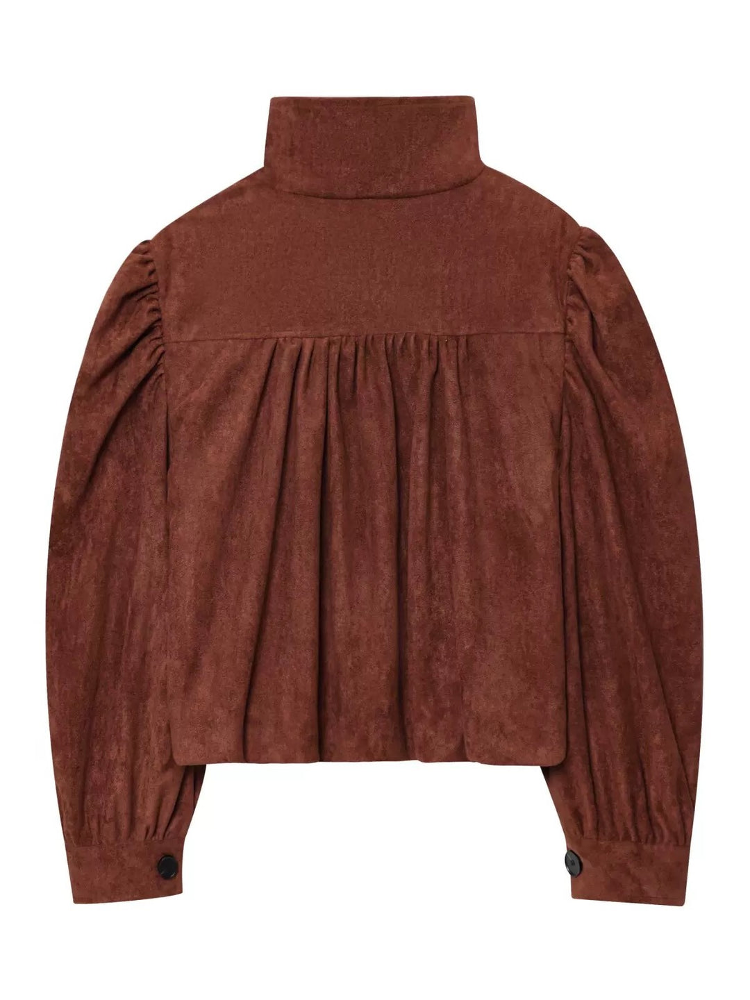 パフスリーブスウェードライクジャケット