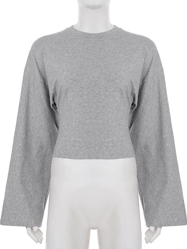 ワイドスリーブカットソートップス