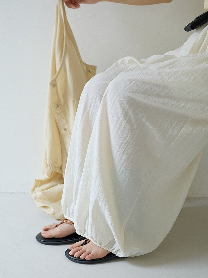 バンブーテクスチャーバルーンパンツ