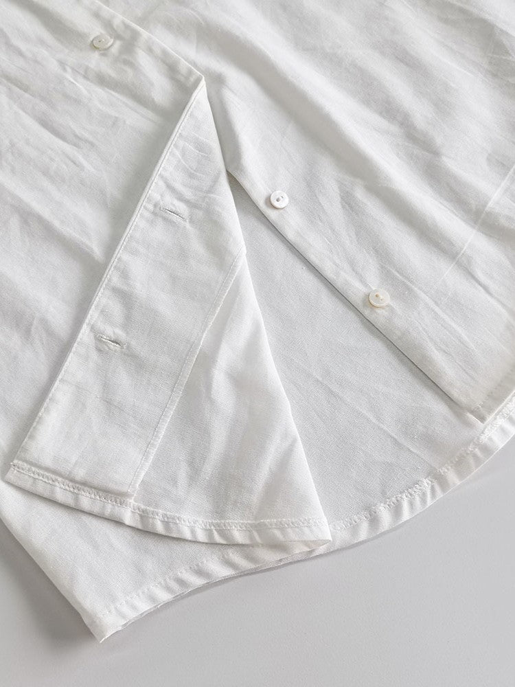 ホワイトルーズシャツフレアスカートセット