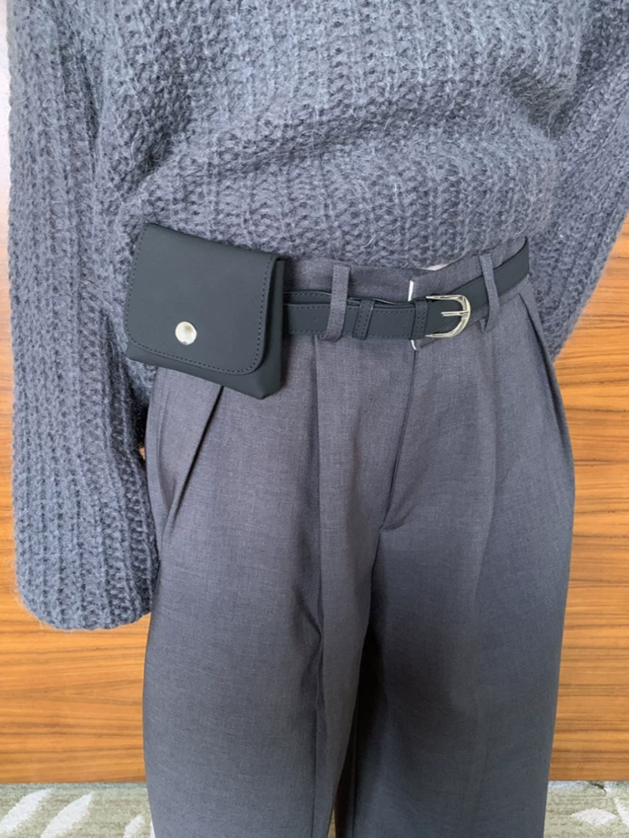 ポーチ付きレザーベルト