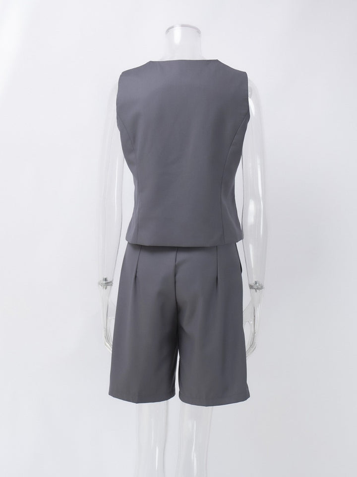 クラシカルベストバミューダパンツセットアップ