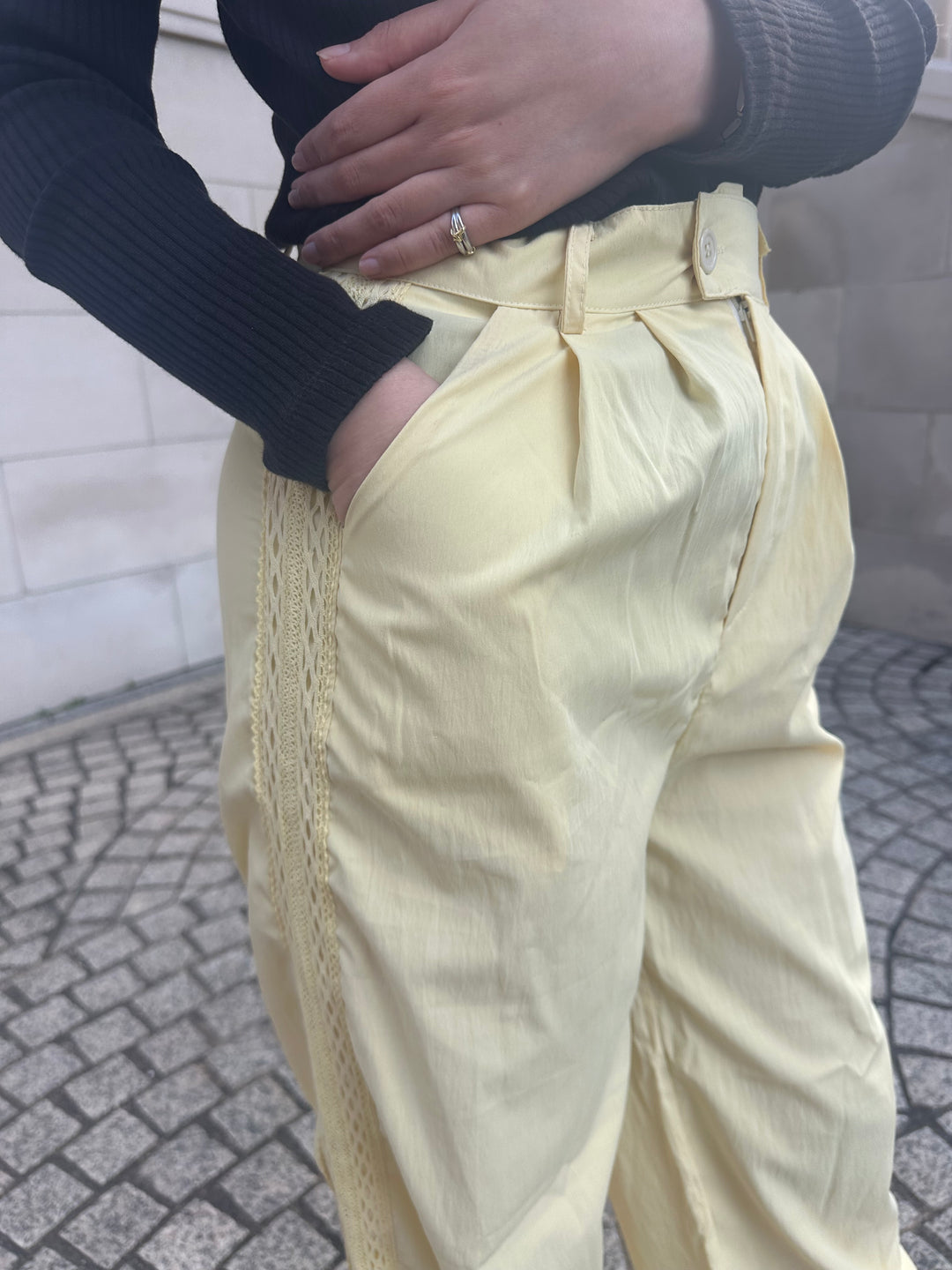 サイドレースシャーベットパンツ【アウトレット】(即納)