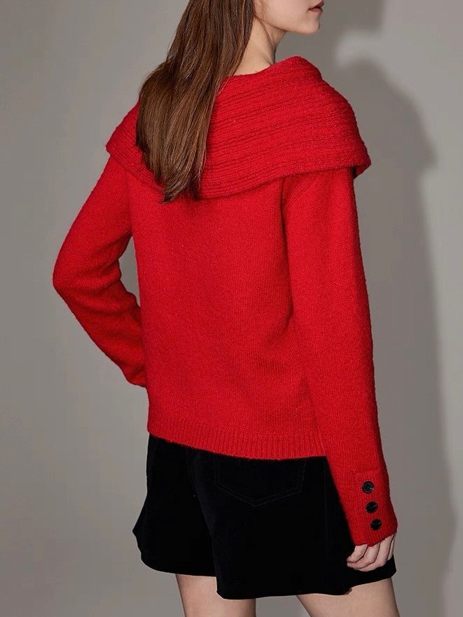 ビッグワイドカラー2Wayセーター