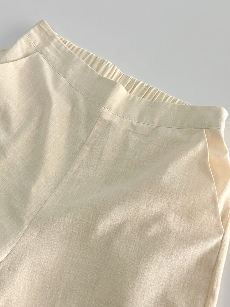 コットンラップベストパンツセットアップ