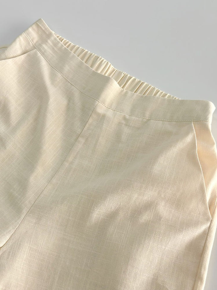 コットンラップベストパンツセットアップ