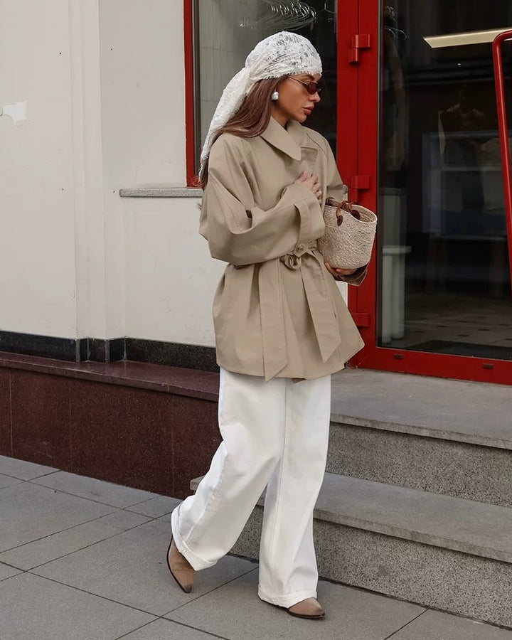 ハーフレングストレンチコート