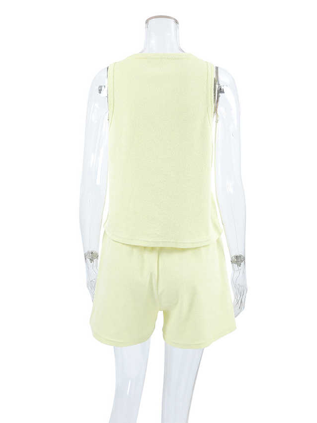 テリータンクトップショートパンツセット