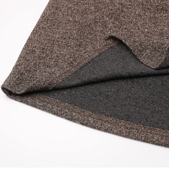 ラップスカーフ付きニットロングスカート