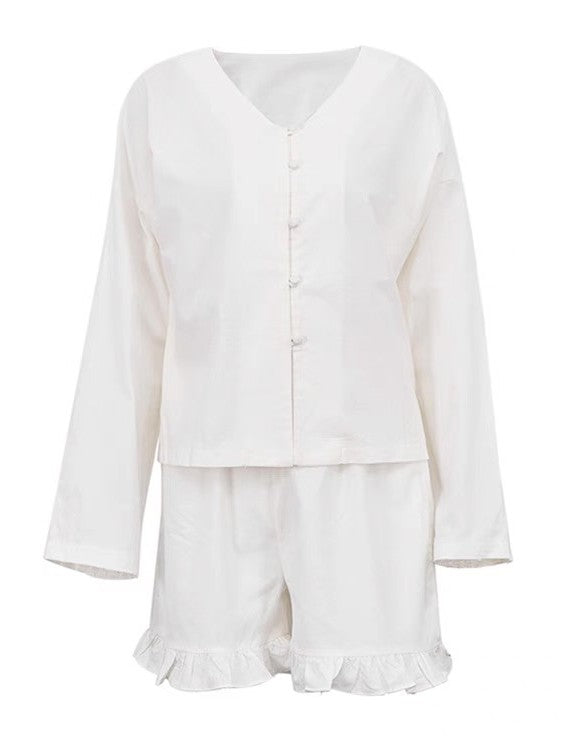 フリル付きブラウスショーツセット