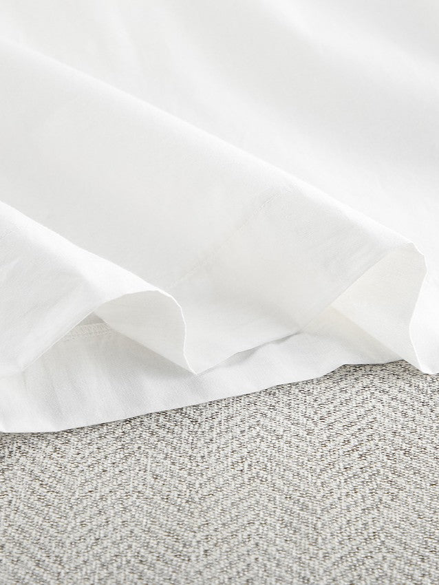 コットンVネックスリーブレスミニワンピース