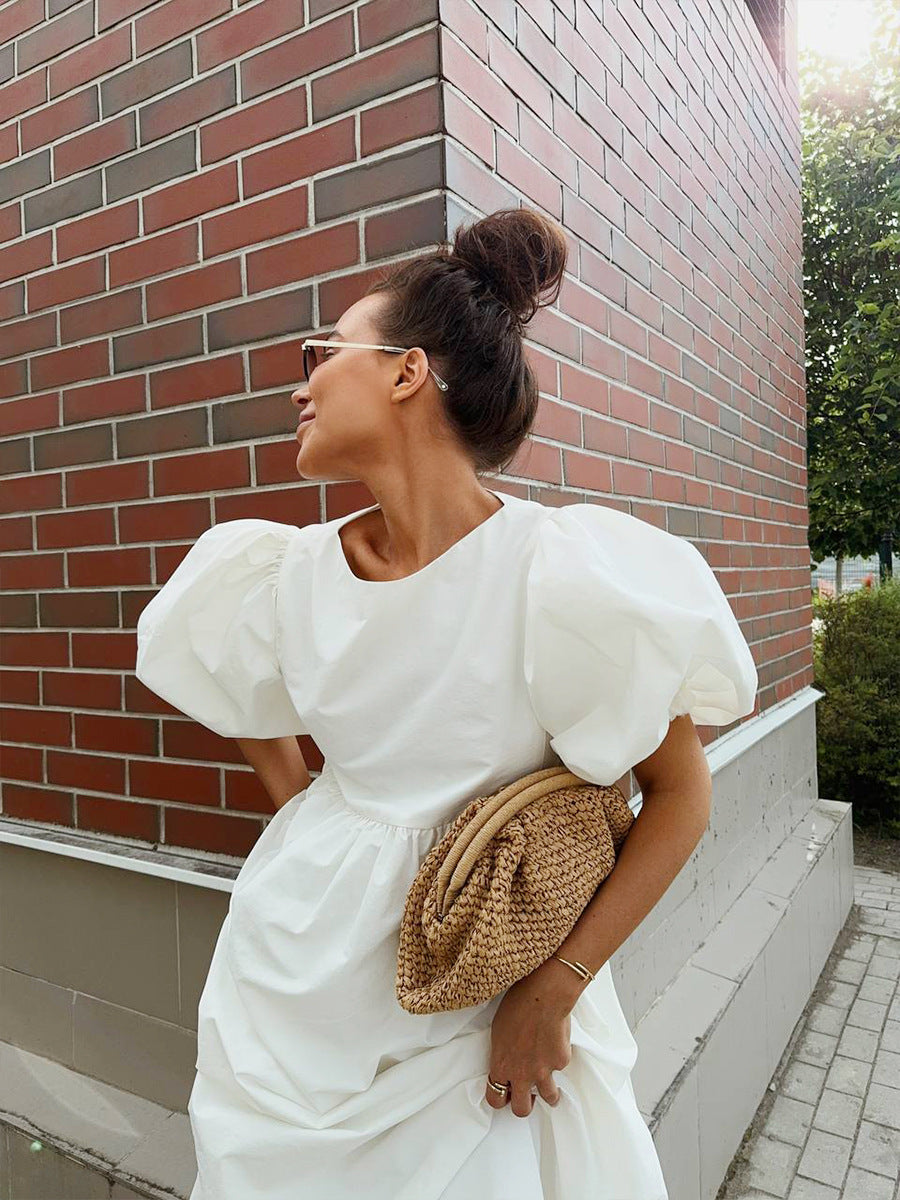 コットンギャザーバルーンワンピース