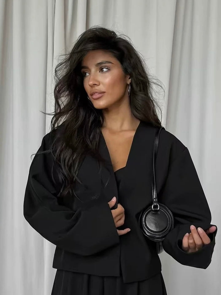 タック入りバルーンパンツジャケットセット