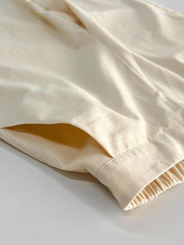 コットンラップベストパンツセットアップ