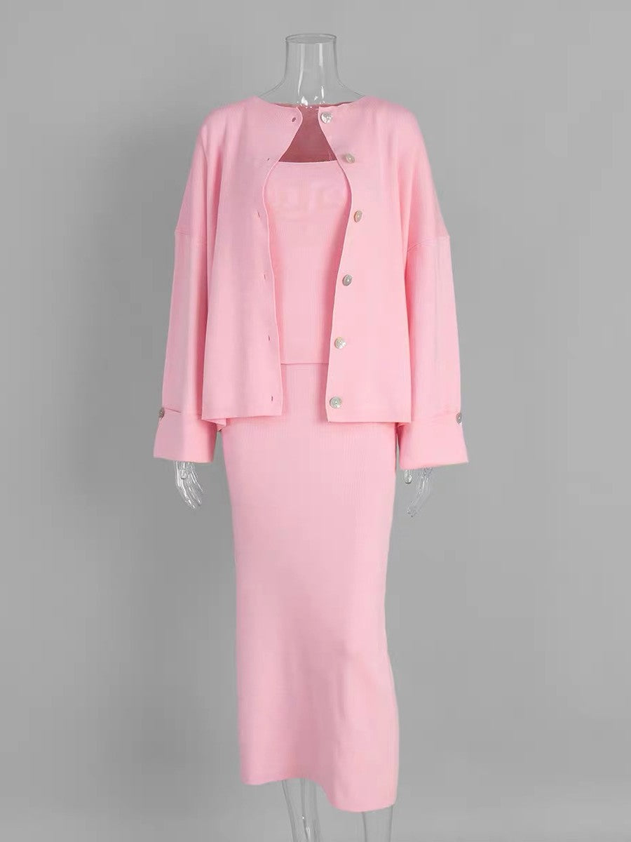 ニットカーディガン3点セットアンサンブル