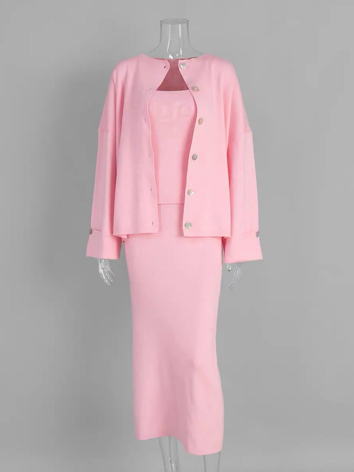 ニットカーディガン3点セットアンサンブル