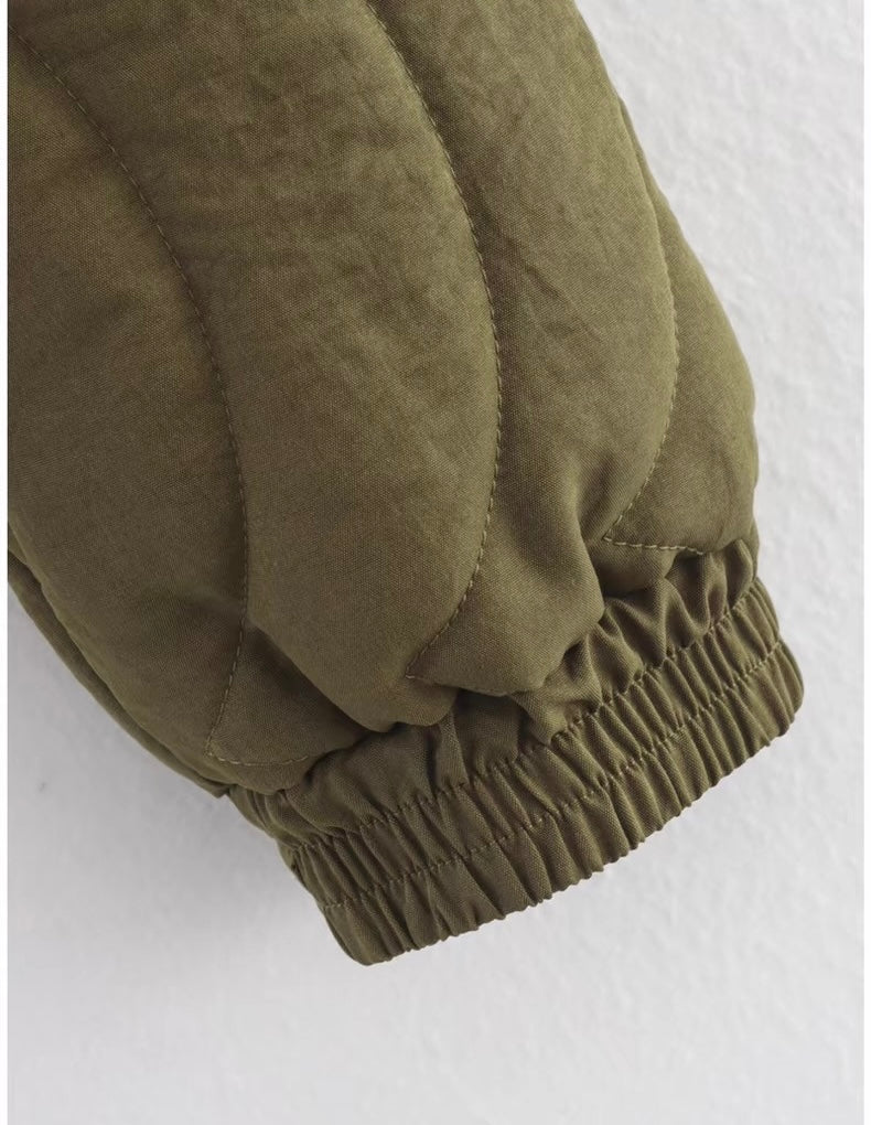 フラワー柄キルティングジャケット