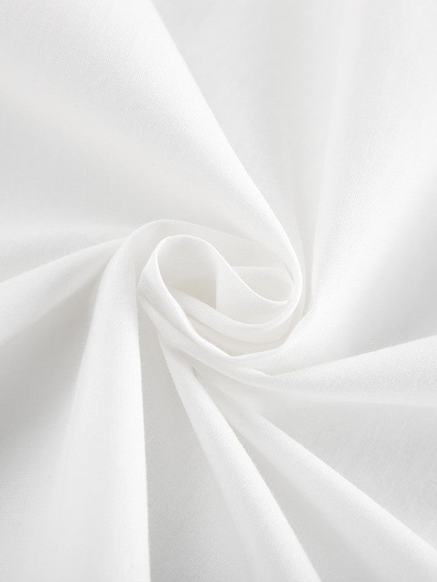 コットンVネックスリーブレスミニワンピース