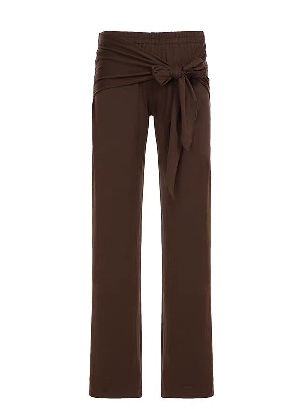 リボンラップイージーパンツ