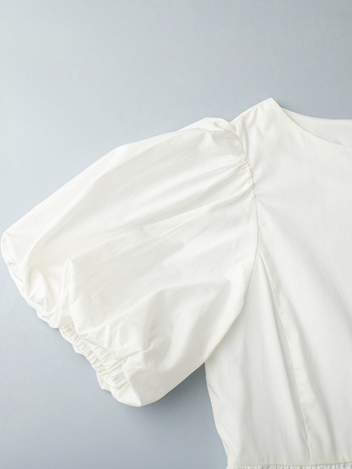 コットンギャザーバルーンワンピース