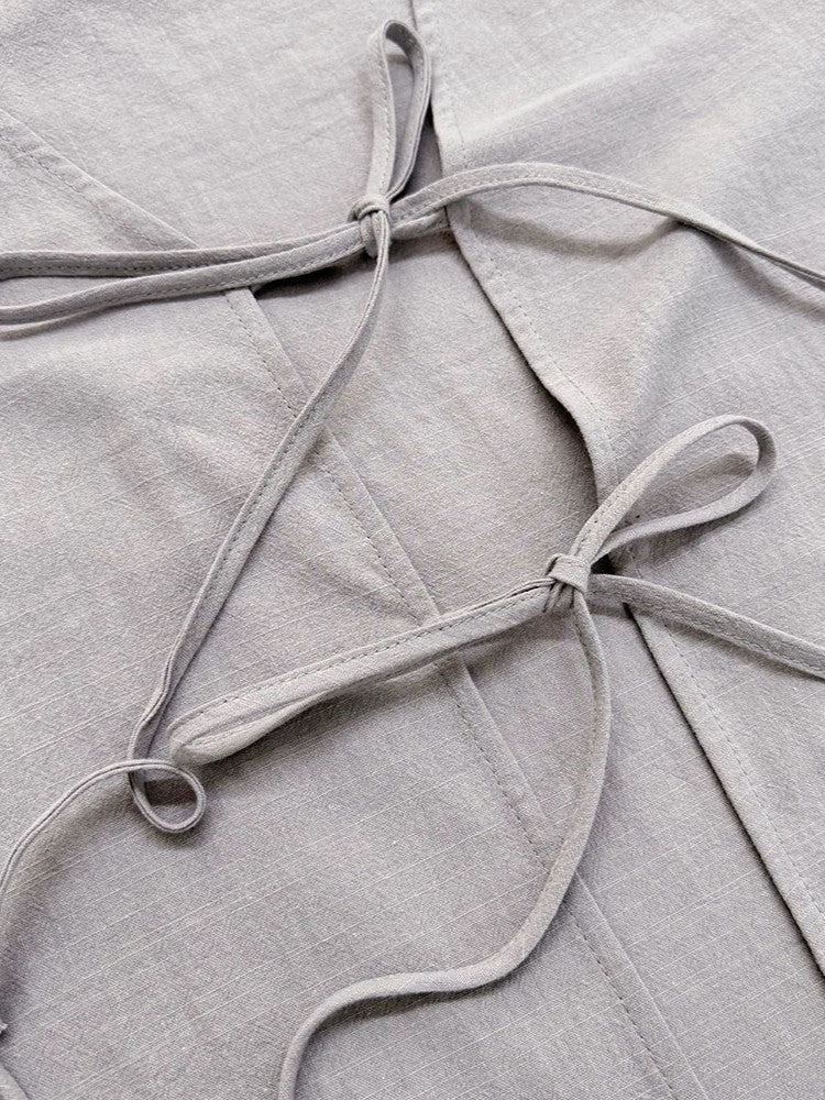 【アウトレット】(即納) コットンレースアップルーズパンツセット