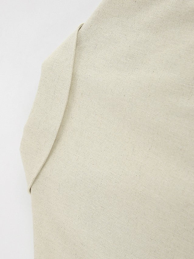 コットンリネンテーラードベストパンツセット