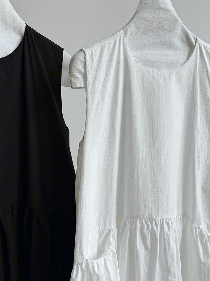 バルーンシルエットポケットワンピース