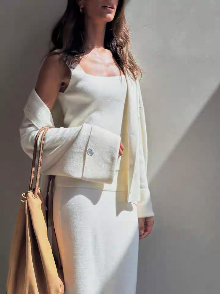 ニットカーディガン3点セットアンサンブル