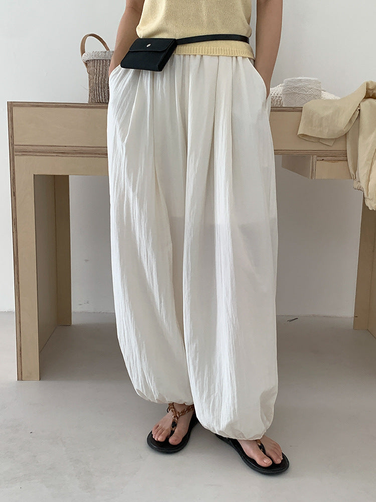 バンブーテクスチャーバルーンパンツ